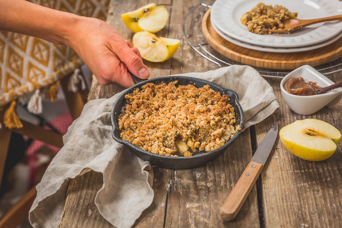 Crumble pomme banane