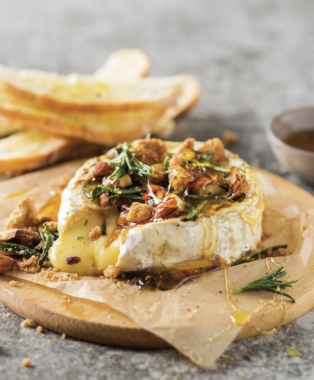 camembert rôti miel